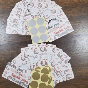 Scratch & Win-Thank You Cards- Party-Shower-Happy Rainbow - 40 Cards